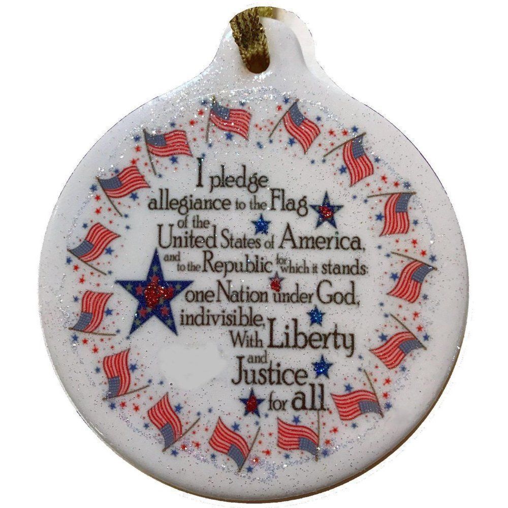 Pledge Allegiance Ornament USA Patriotic America